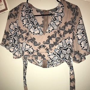 Floral Flowy Crop Top